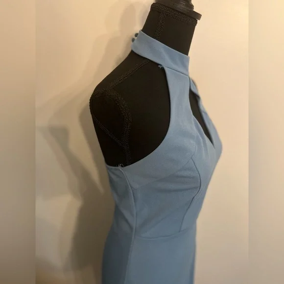 Charlotte Russe Blue Halter Dress Size M - Picture 9 of 11